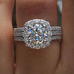 Trendy Cubic Zirconia Engagement Ring