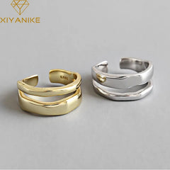 Elegant Twist Two Circle Rings