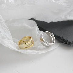 Elegant Twist Two Circle Rings