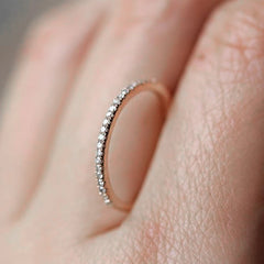 Delicate Micro Pave Zircon Ring