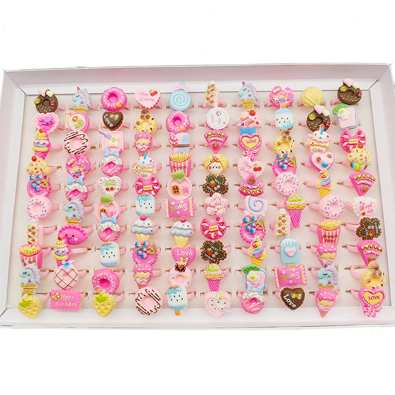 Cute Kids Party Finger Rings Set