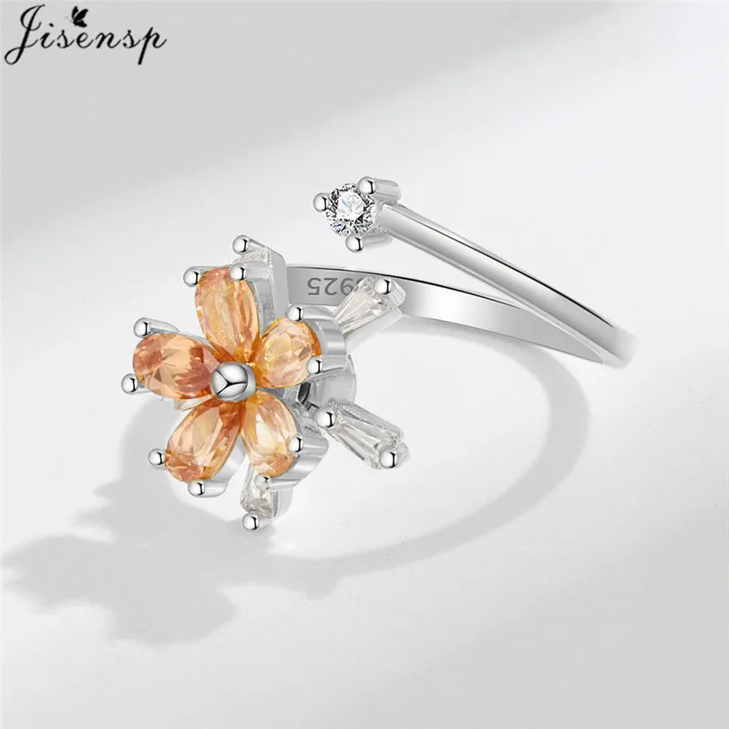 Daisy Flower Fidget Spinner Ring