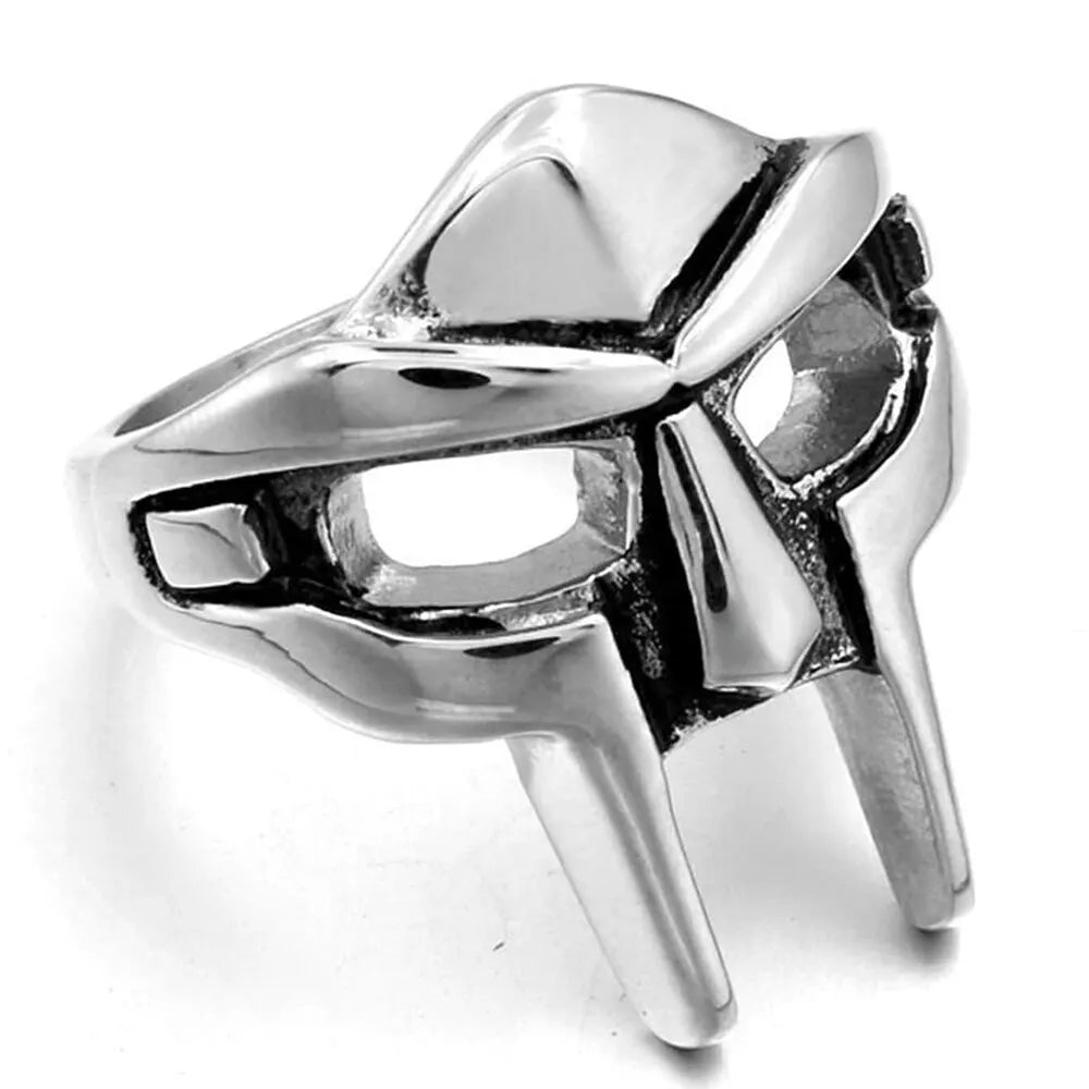 Vintage Goth MF Doom Mask Ring