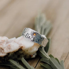 Nature Landscape Carved Ring