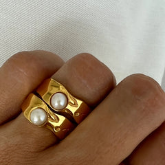 Chunky Freshwater Pearl Statement Ring