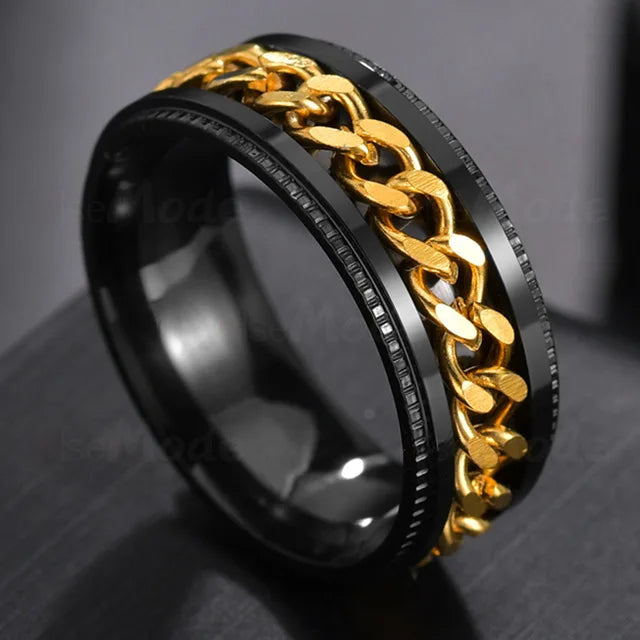 Spinner Chain Stainless Steel Ring