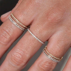 Delicate Micro Pave Zircon Ring