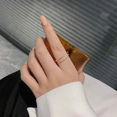 Minimalist Brilliant Cubic Zircon Ring