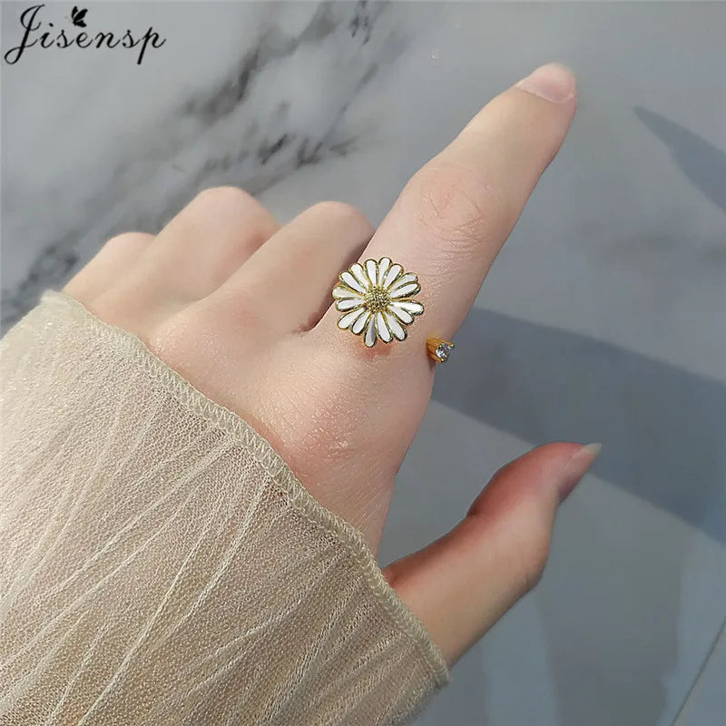 Daisy Flower Fidget Spinner Ring