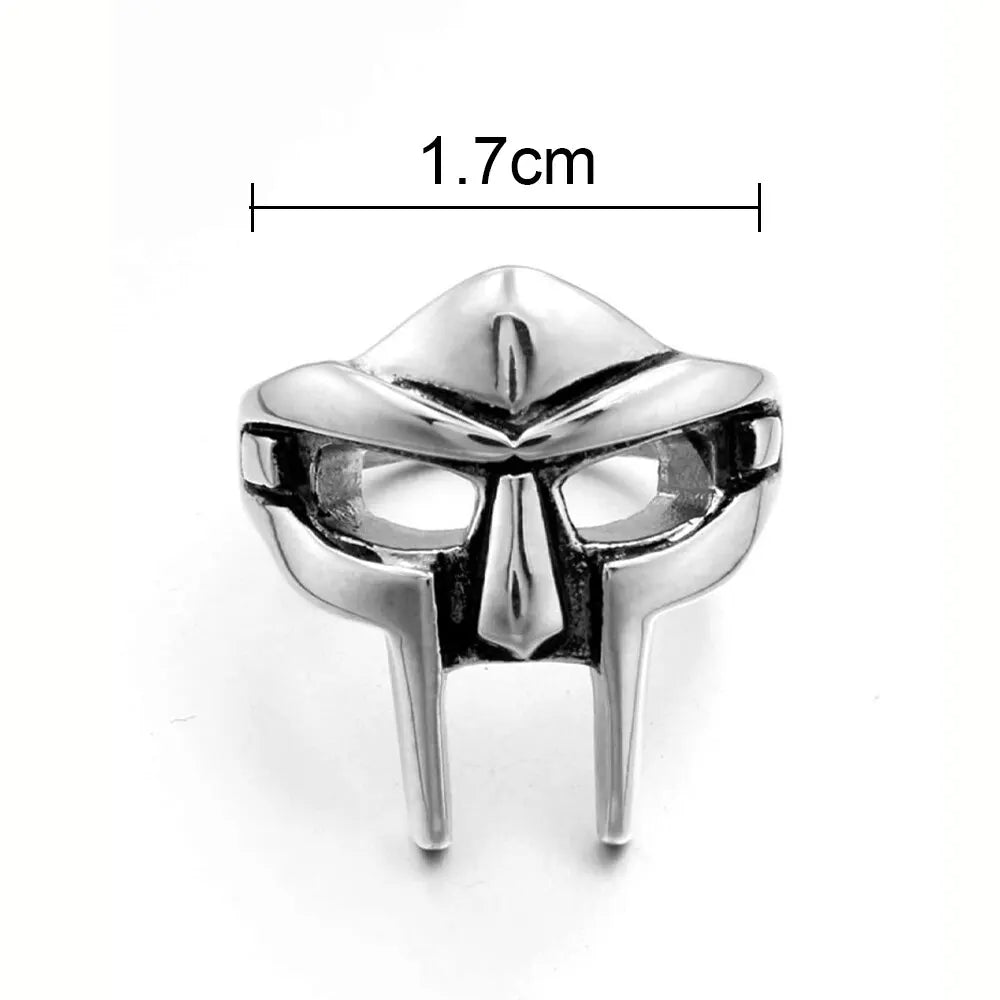 Vintage Goth MF Doom Mask Ring