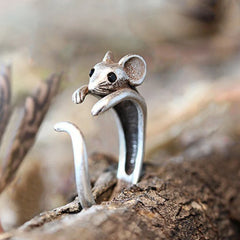 Cute Mouse Shape Open Ring