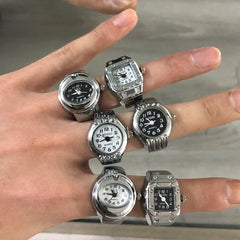 Vintage Punk Finger Watch Rings