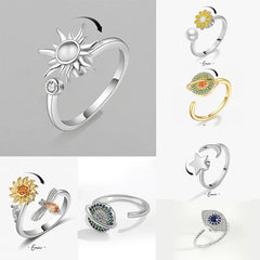 Anti-Stress Sunflower Spinner Ring