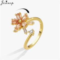 Daisy Flower Fidget Spinner Ring