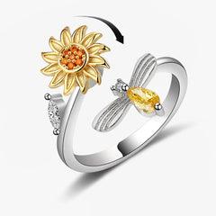 Anti-Stress Sunflower Spinner Ring