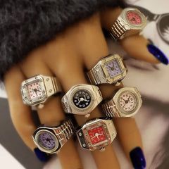 Vintage Punk Finger Watch Rings