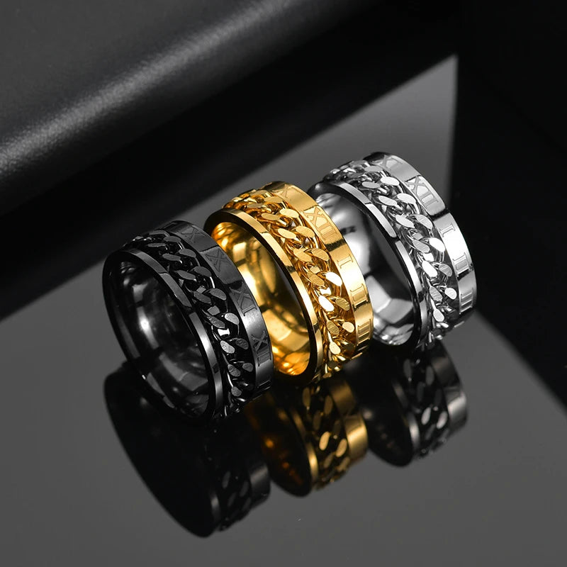 Spinner Chain Stainless Steel Ring